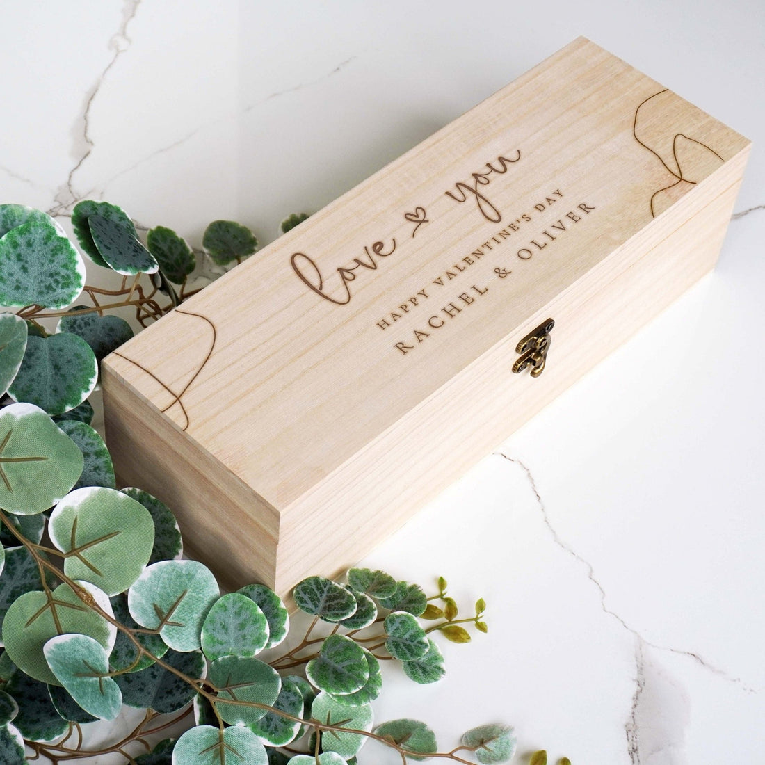 Personalised Valentines Day Wine Box Gift