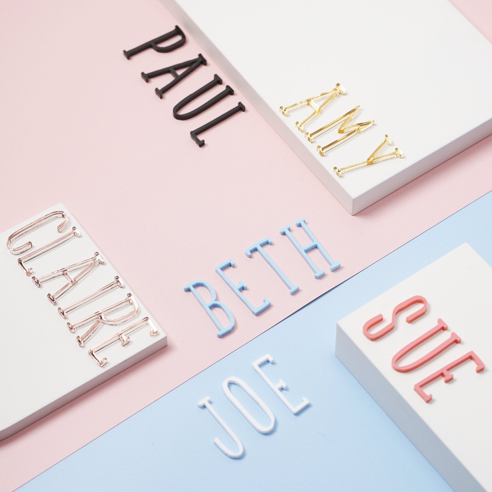 Acrylic Cake Charm Letters