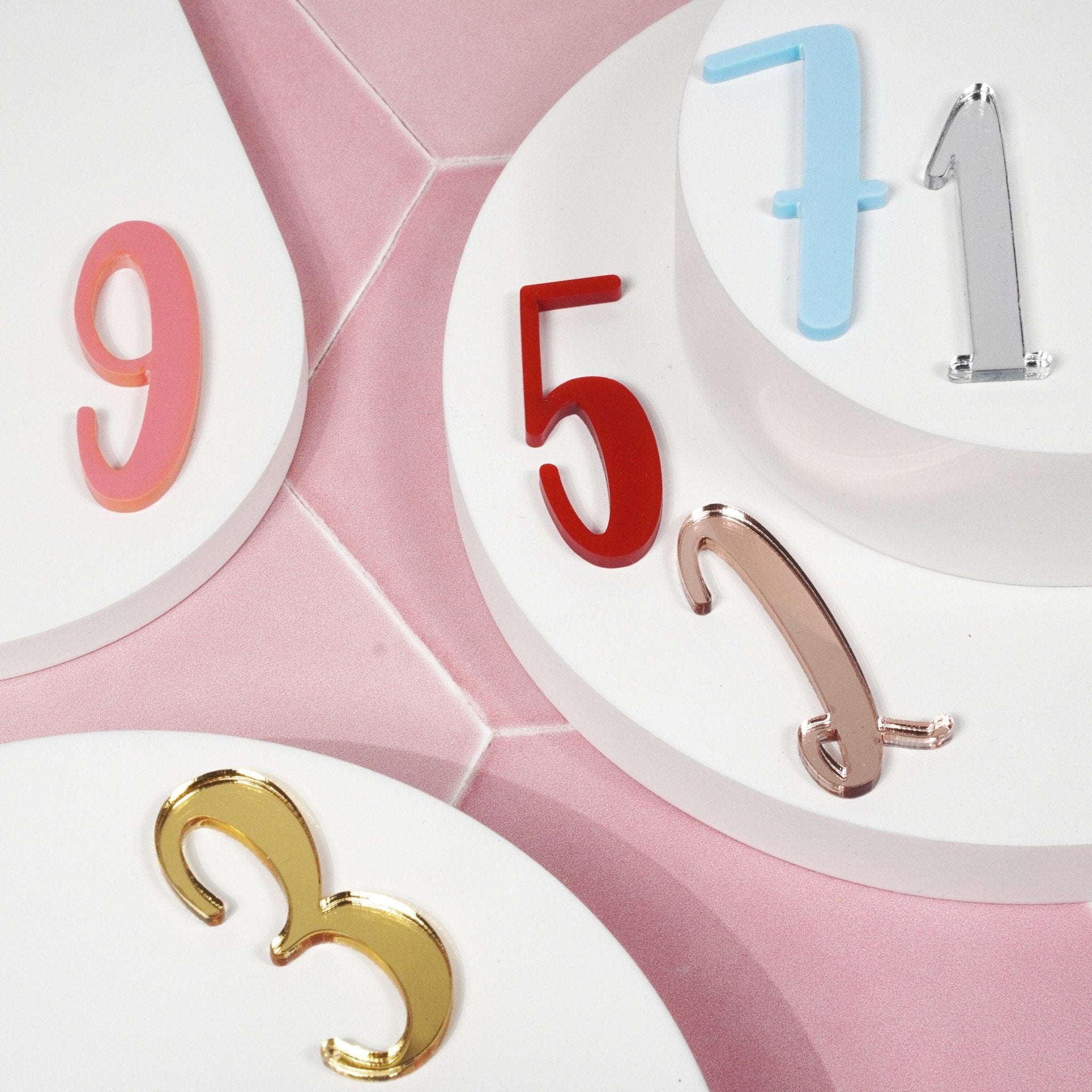 Acrylic Cake Charm Number Cake Topper