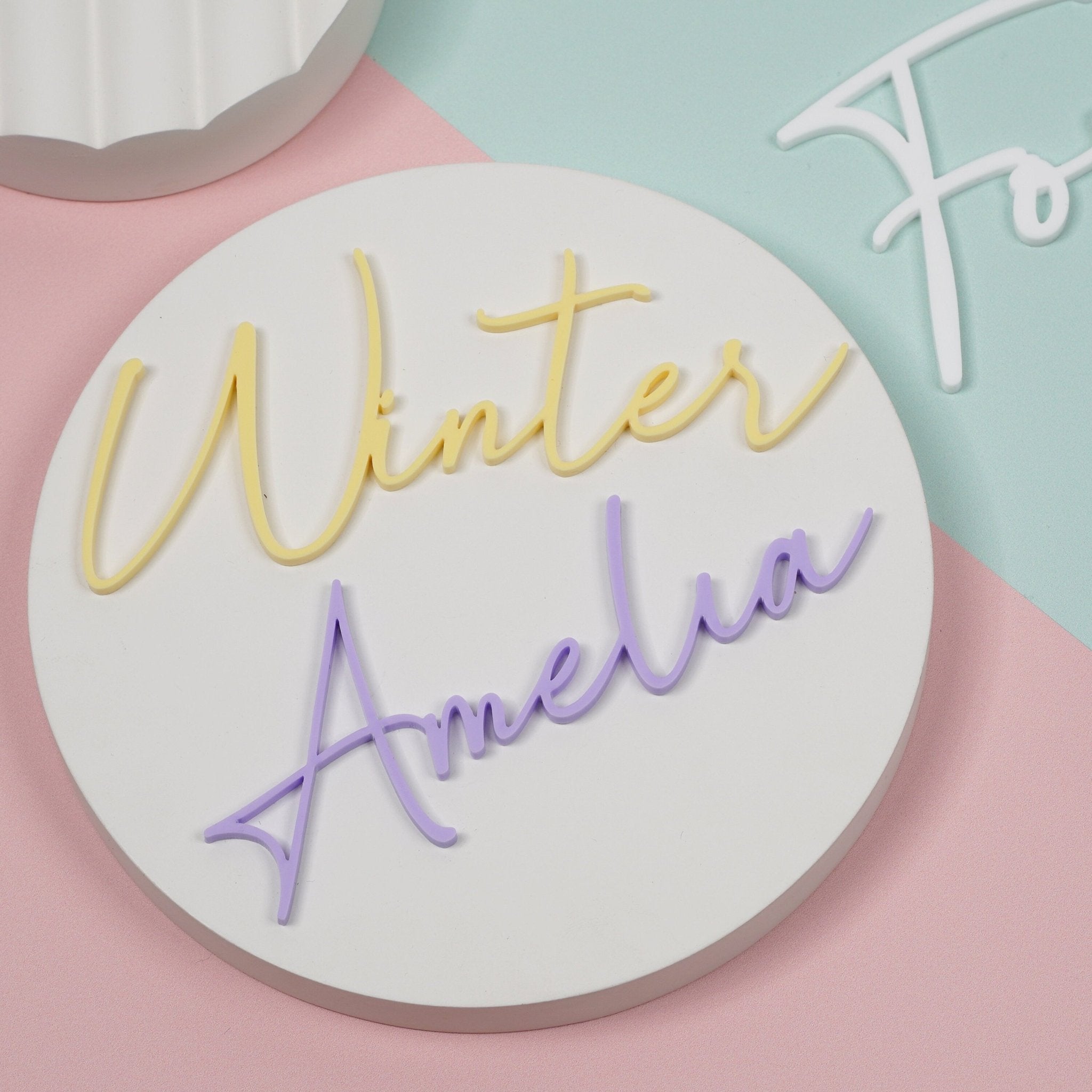 Acrylic Name Cake Charm
