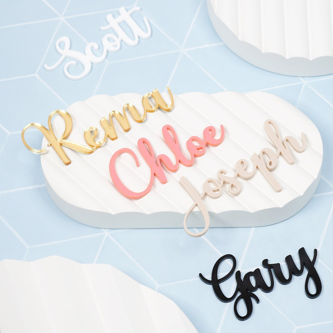 Personalised Acrylic Script Name Cake Charm