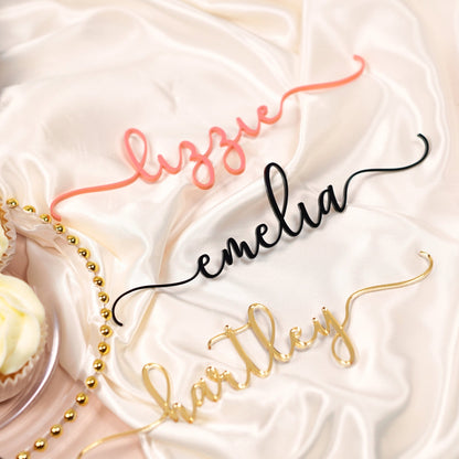 Personalised Acrylic Script Name Cake Charm