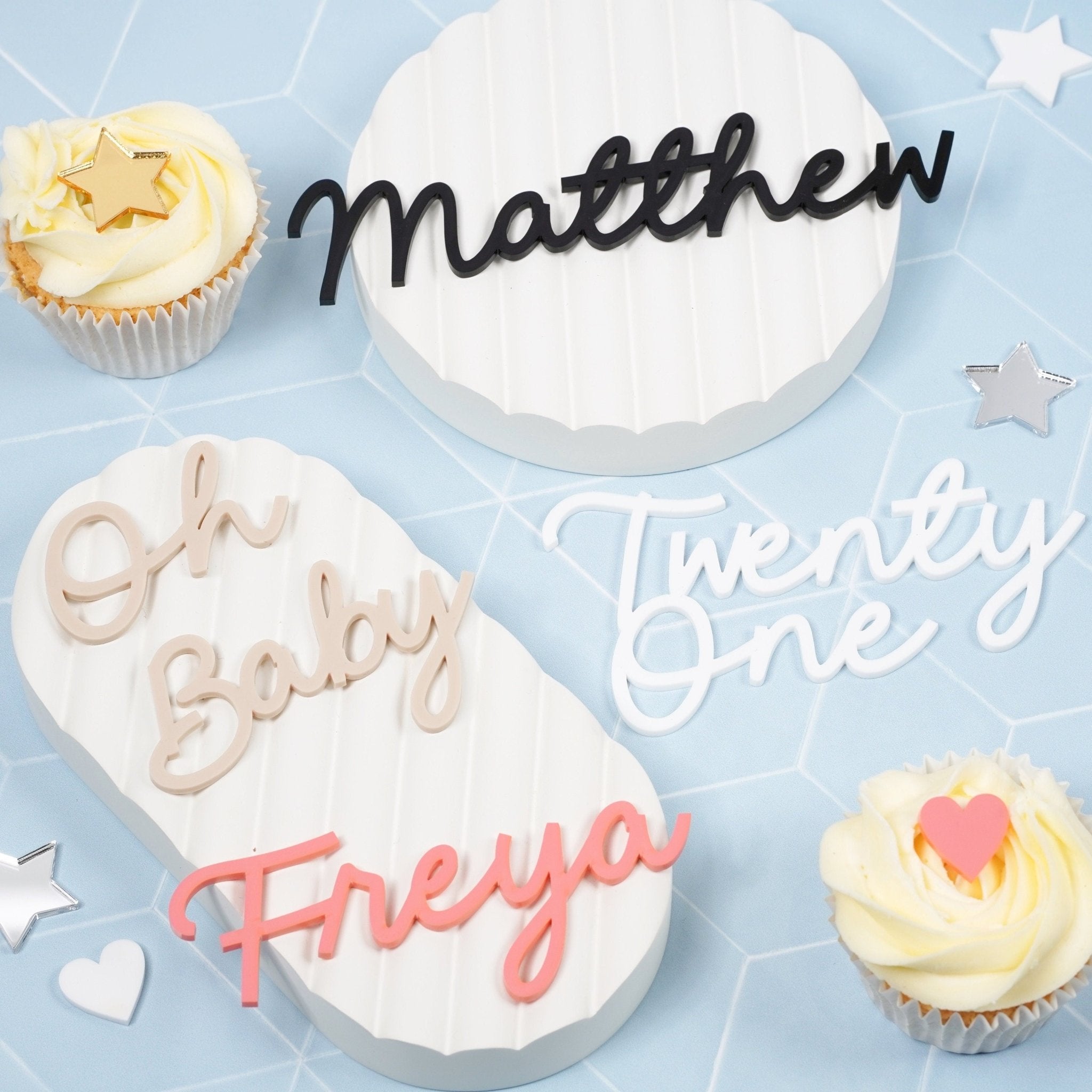 Personalised Acrylic Name Cake Charm