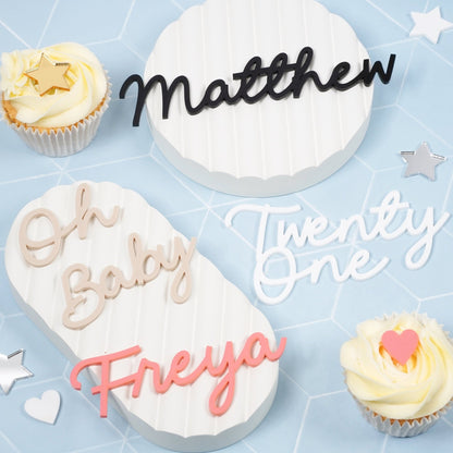 Personalised Acrylic Name Cake Charm