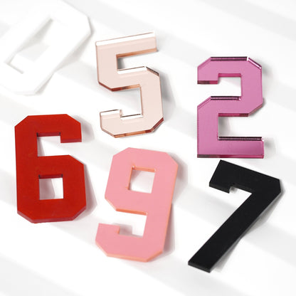 Acrylic Number Sports Cake Charm