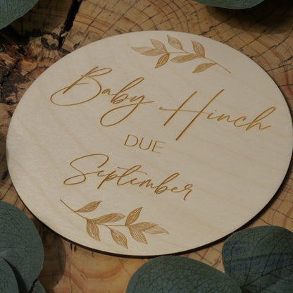Personalised Wooden Baby Announcement Sign