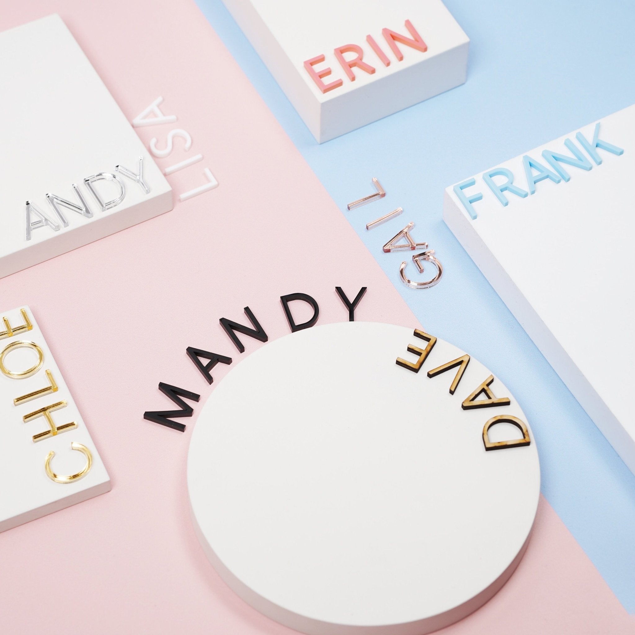 Personalised Acrylic Name Cake Charm Letters