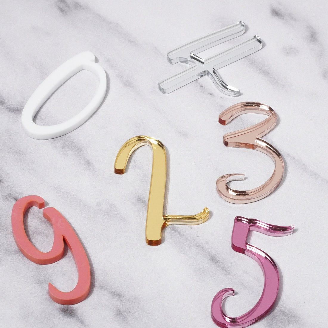 Acrylic Number Cake Charm