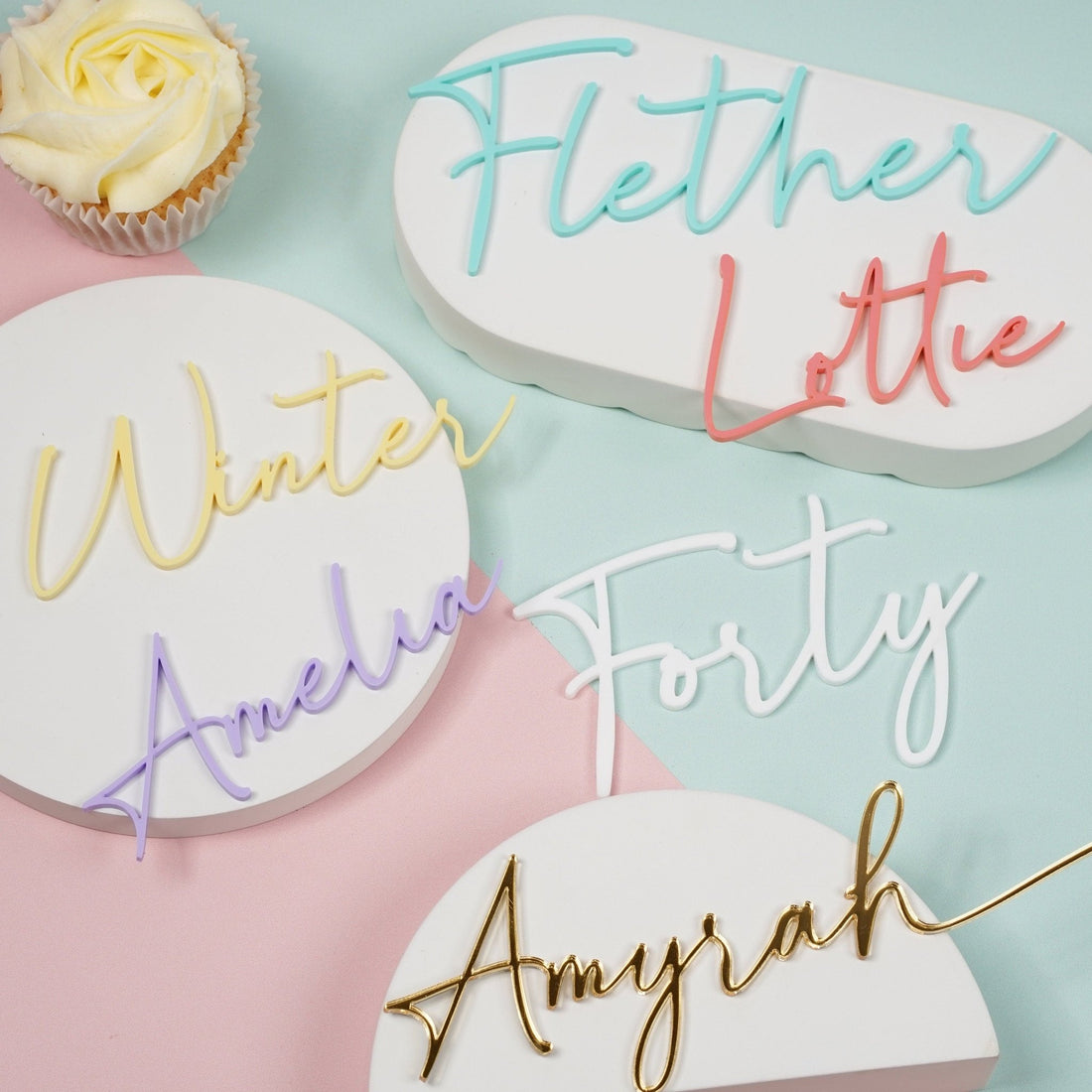 105. Personalised Baby Shower Cake Topper Choose Your Name & 