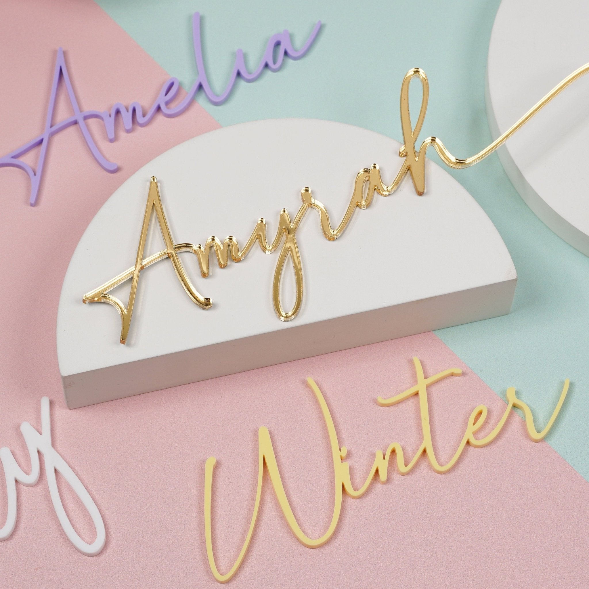 Acrylic Name Cake Charm