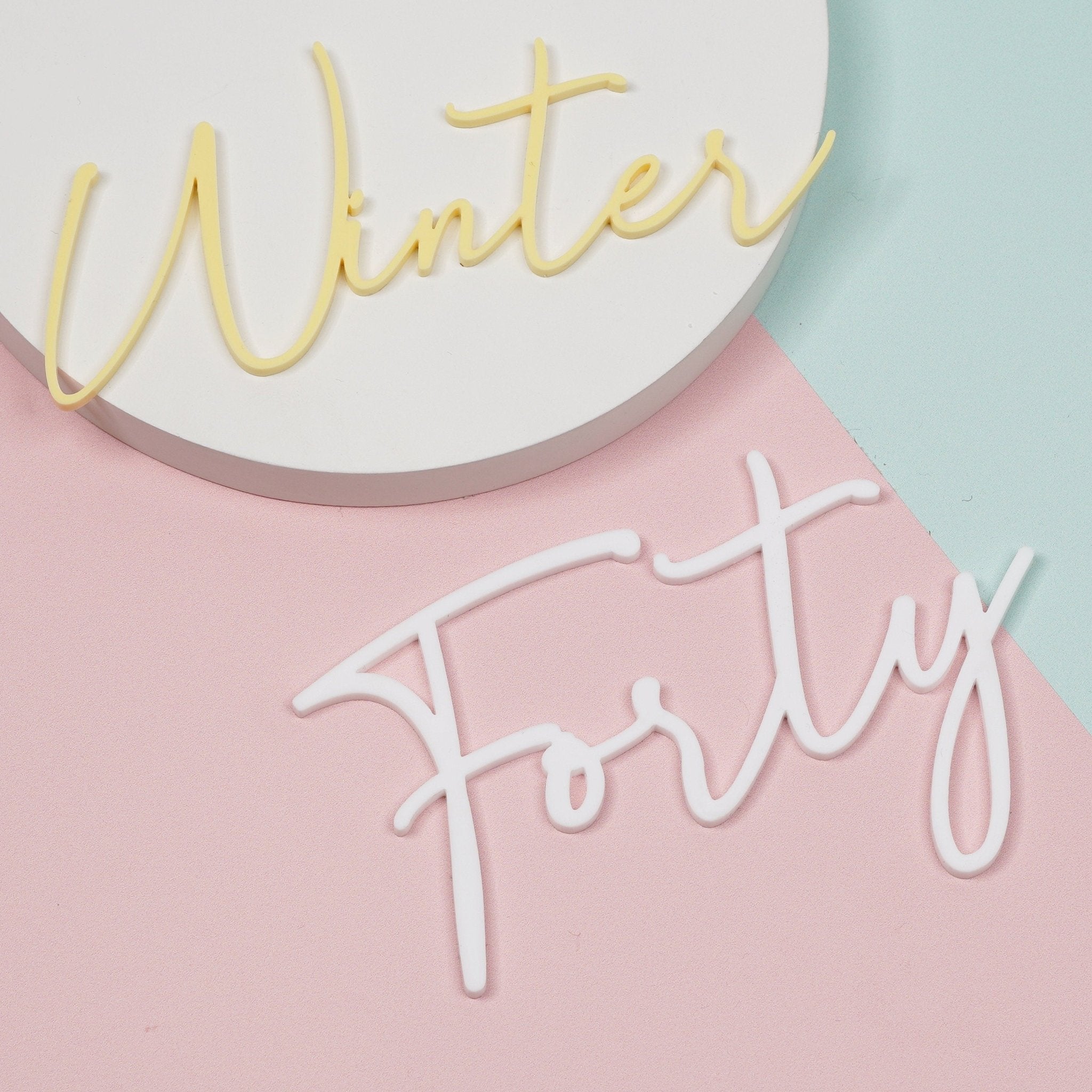 Acrylic Name Cake Charm