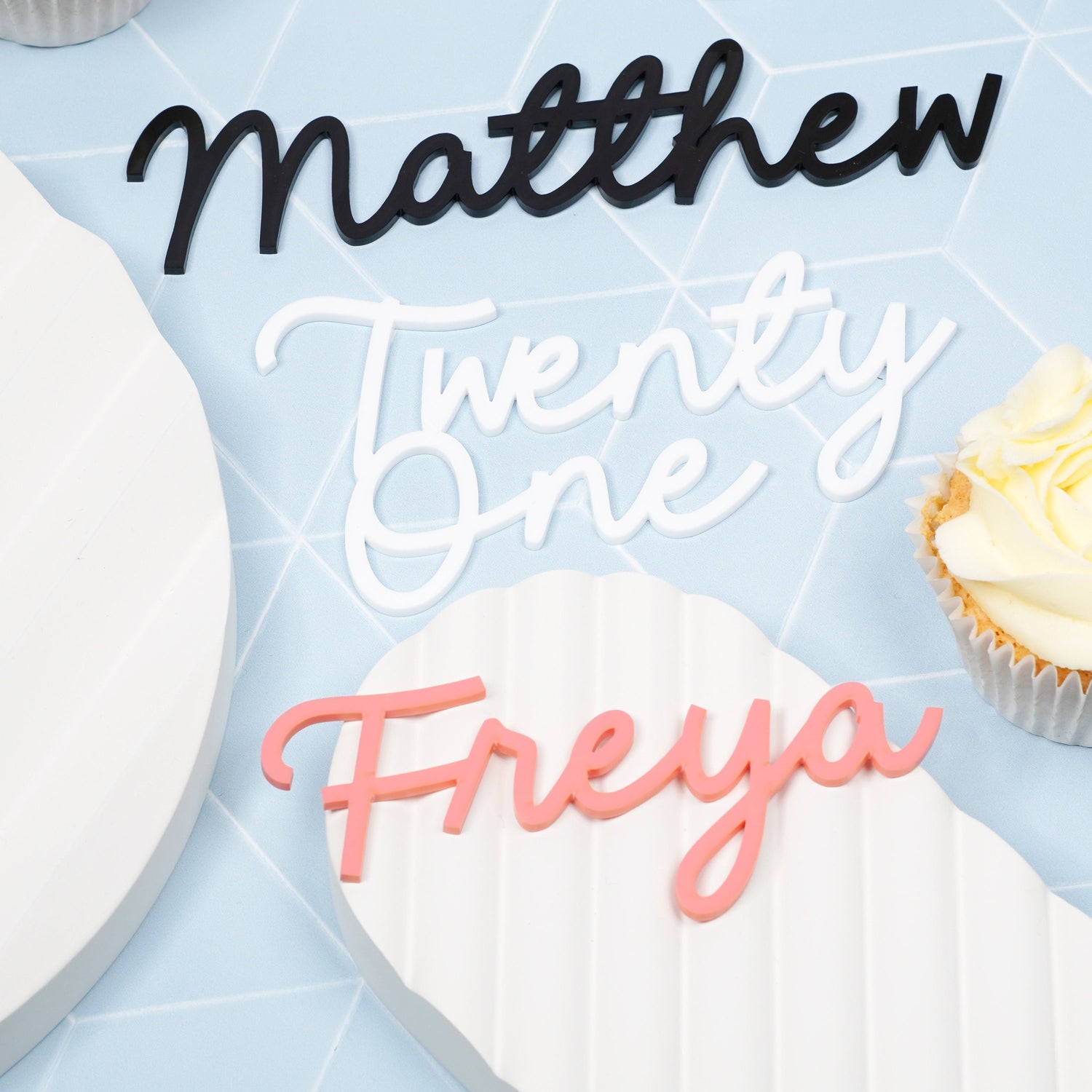 Personalised Acrylic Name Cake Charm