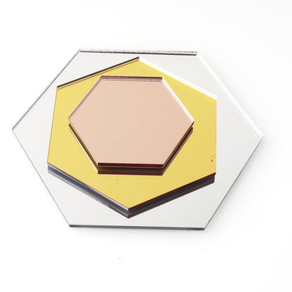 Hexagon Mirror Acrylic Blanks