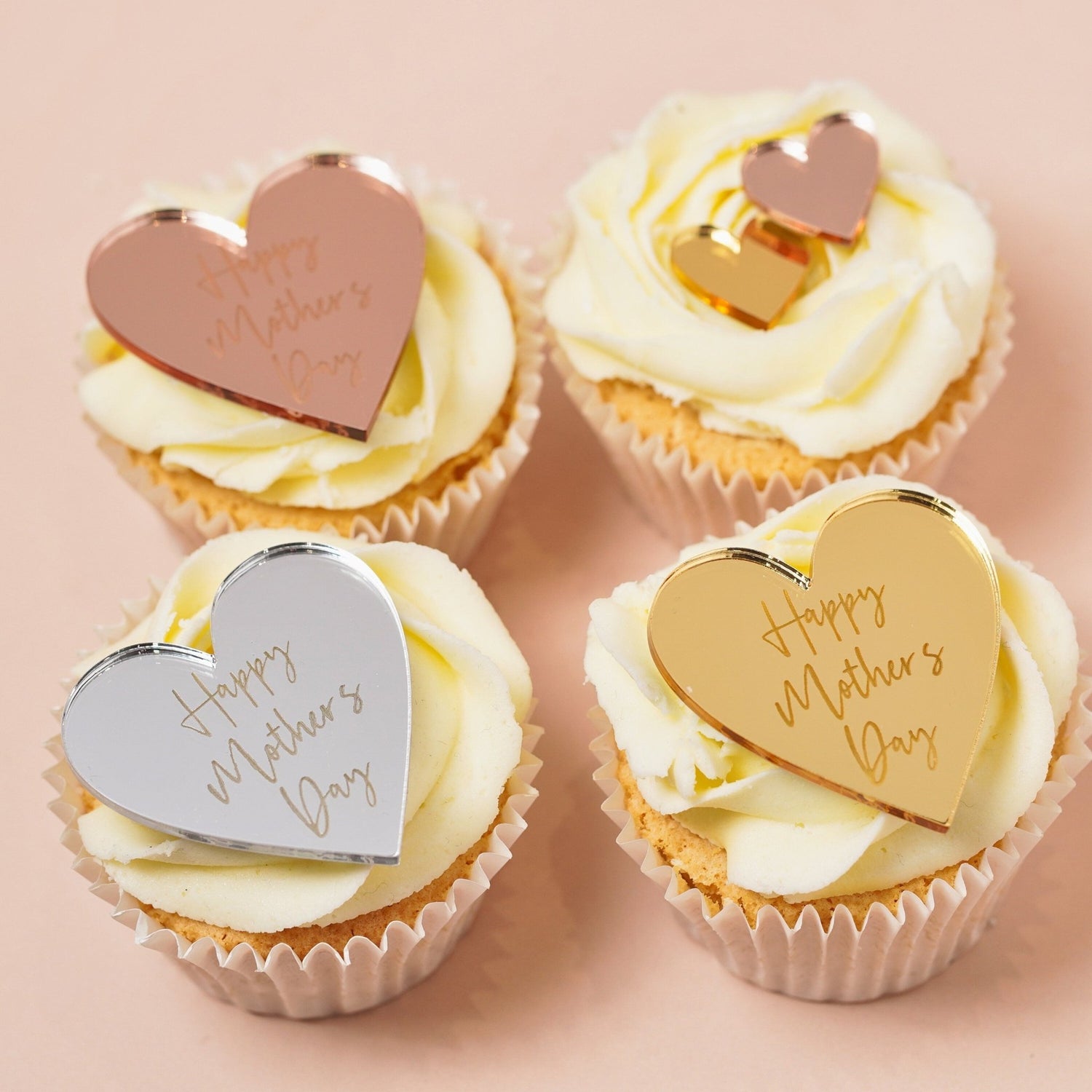 24 Decorazioni per Cupcake Con Scritta Happy Mother'S Day, Con 24 Decorazioni per Cupcake Con Scritta Happy Mother'S Day, Con