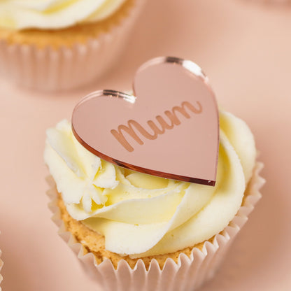 Happy Mothers Day Heart Cake Charm