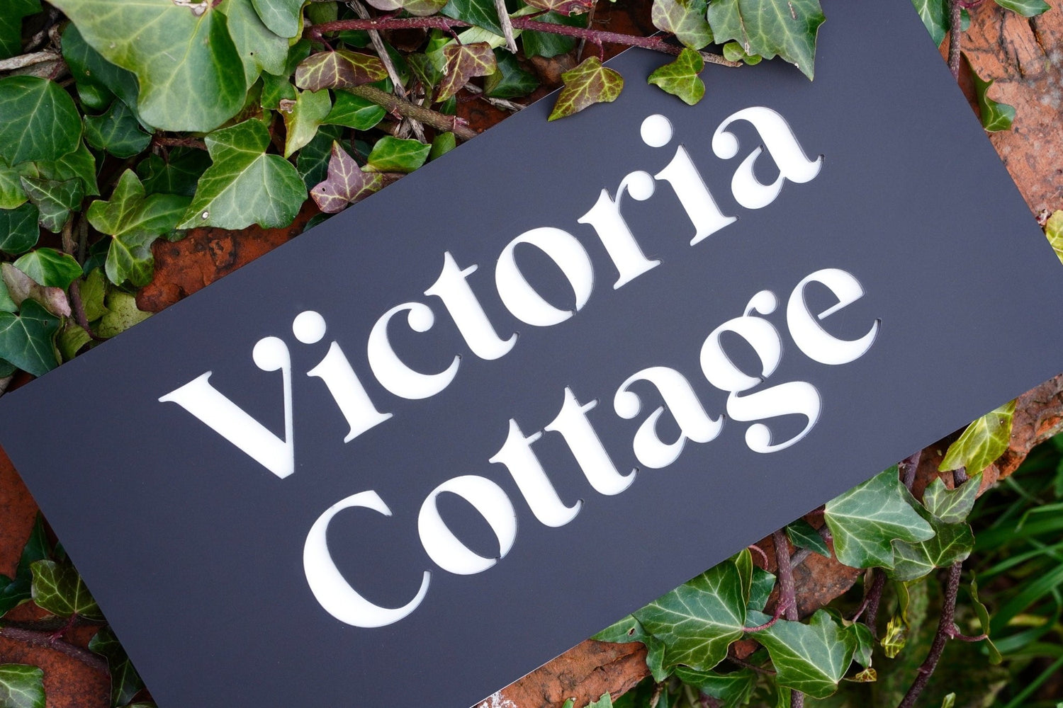 Personalised Black House Name Sign