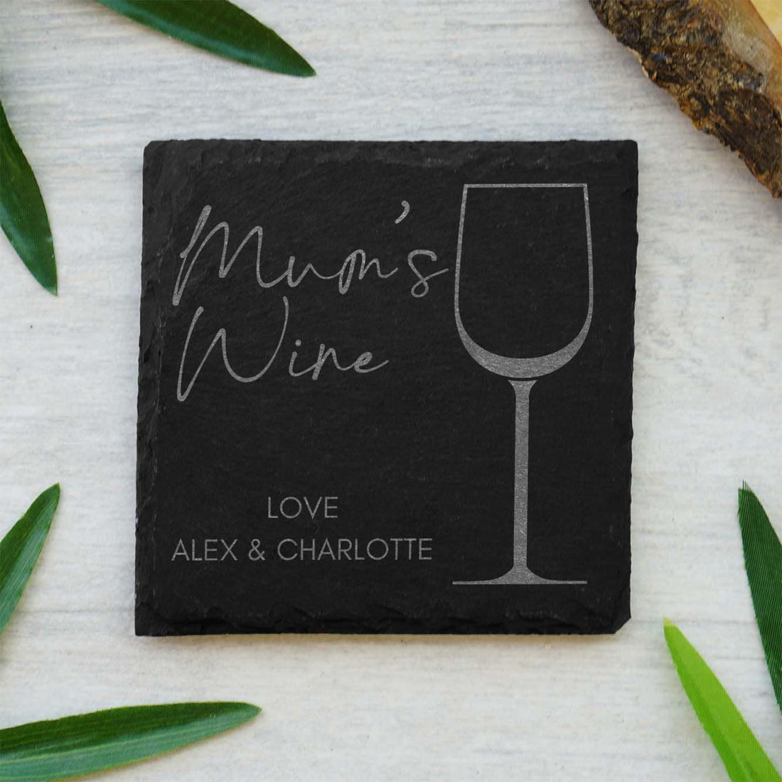 Personalised Slate Coaster gift for Mum&