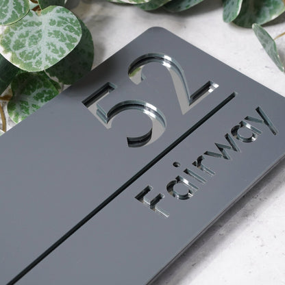 Modern Acrylic House Number Sign