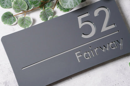 Modern Acrylic House Number Sign