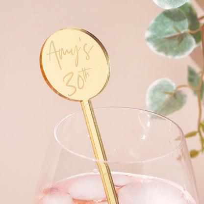 Personalised Drink Stirrers Party Decoration Ideas for Adults Baby Shower Favours Personalized Birthday decorations for Women Men Custom