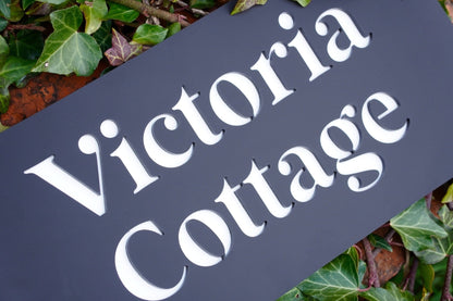 Personalised Black House Name Sign