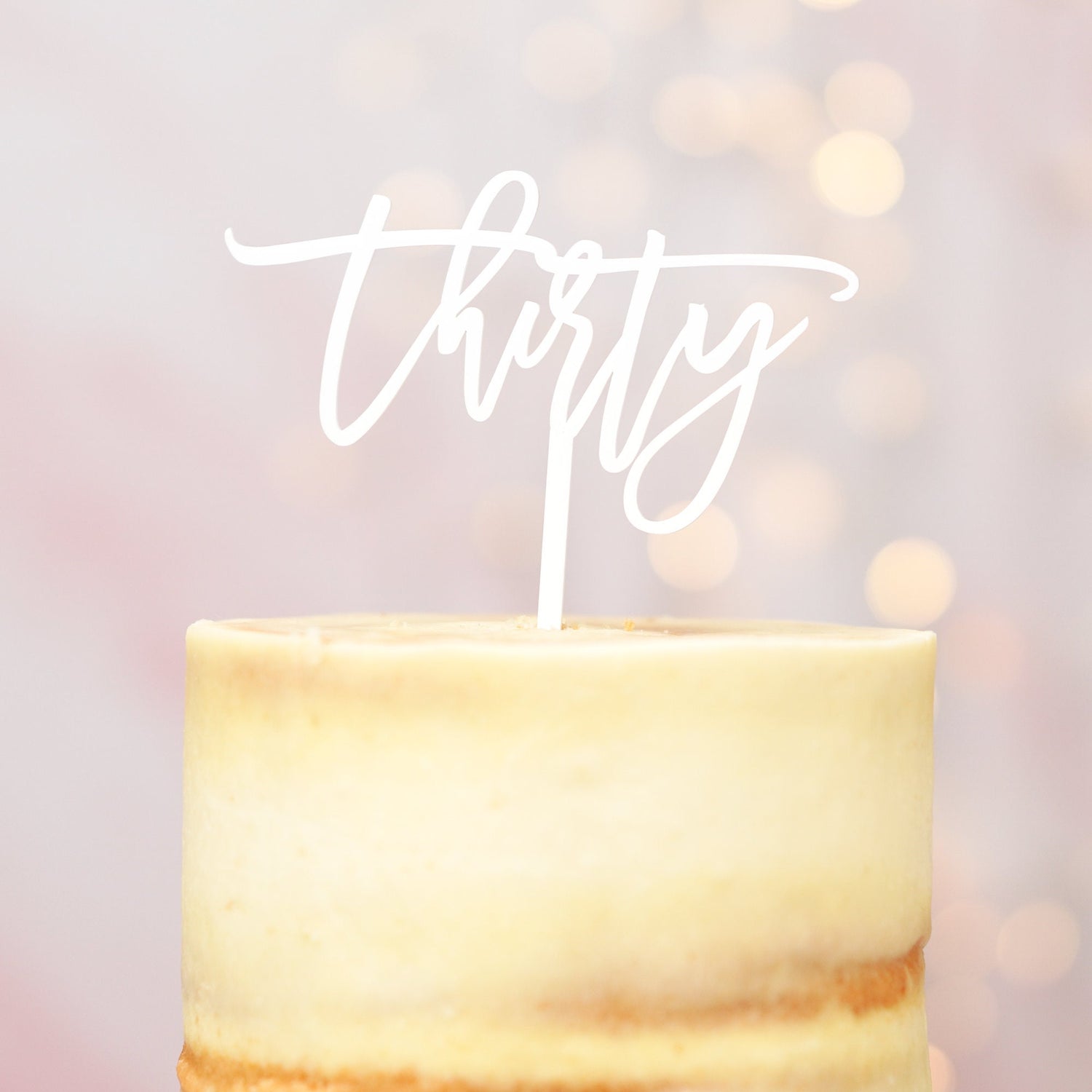 Script font cake topper