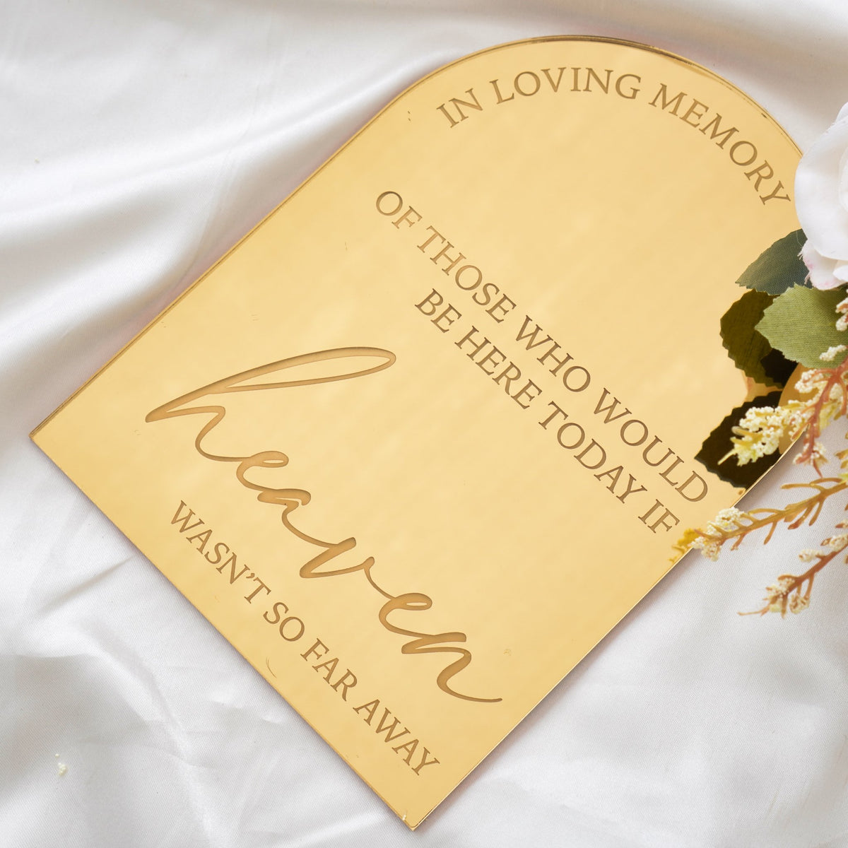 Memory Sign In Loving Memory Arch Wedding Sign with Stand By Inketch – inketch