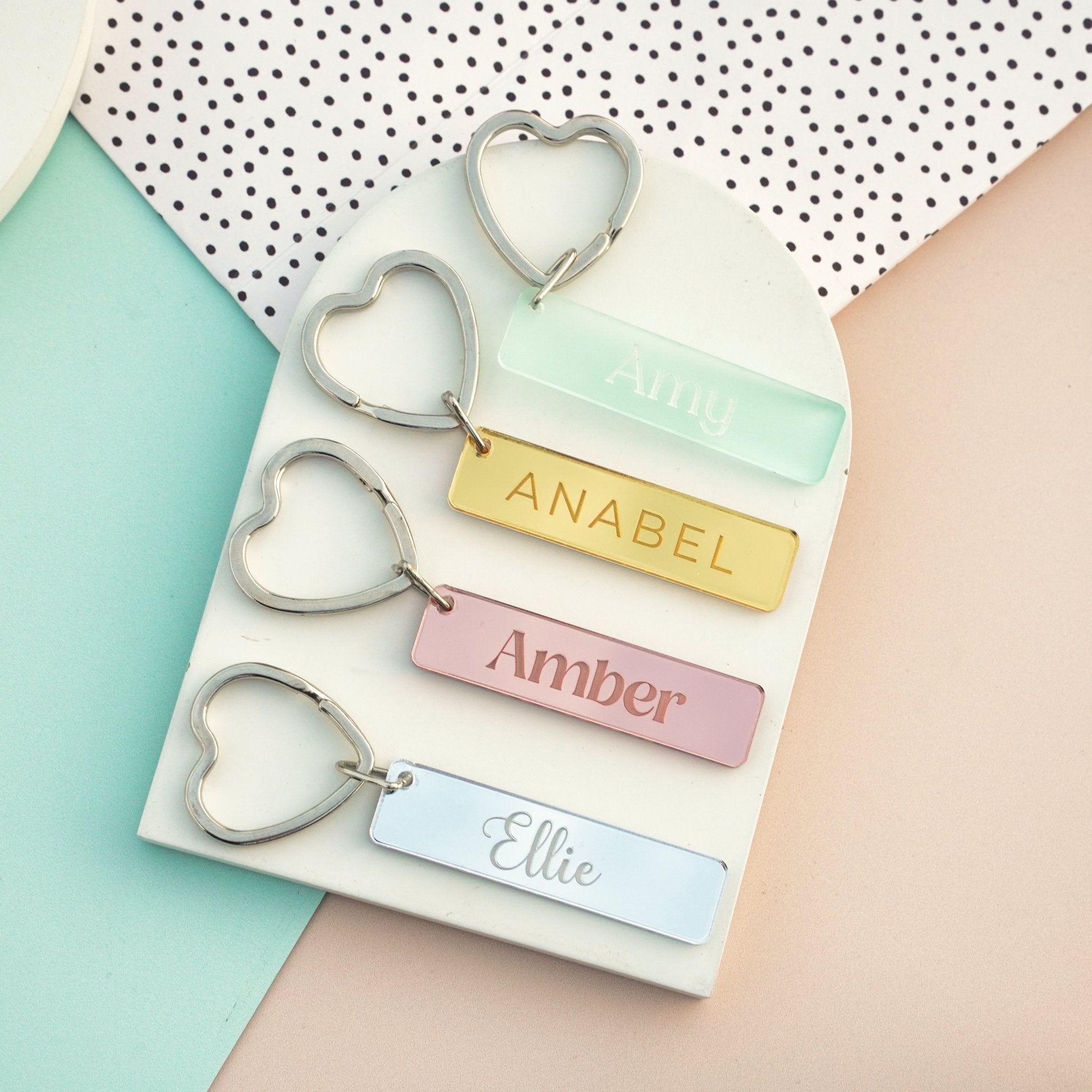 perfect gift for her personalised acrylic name key ring 