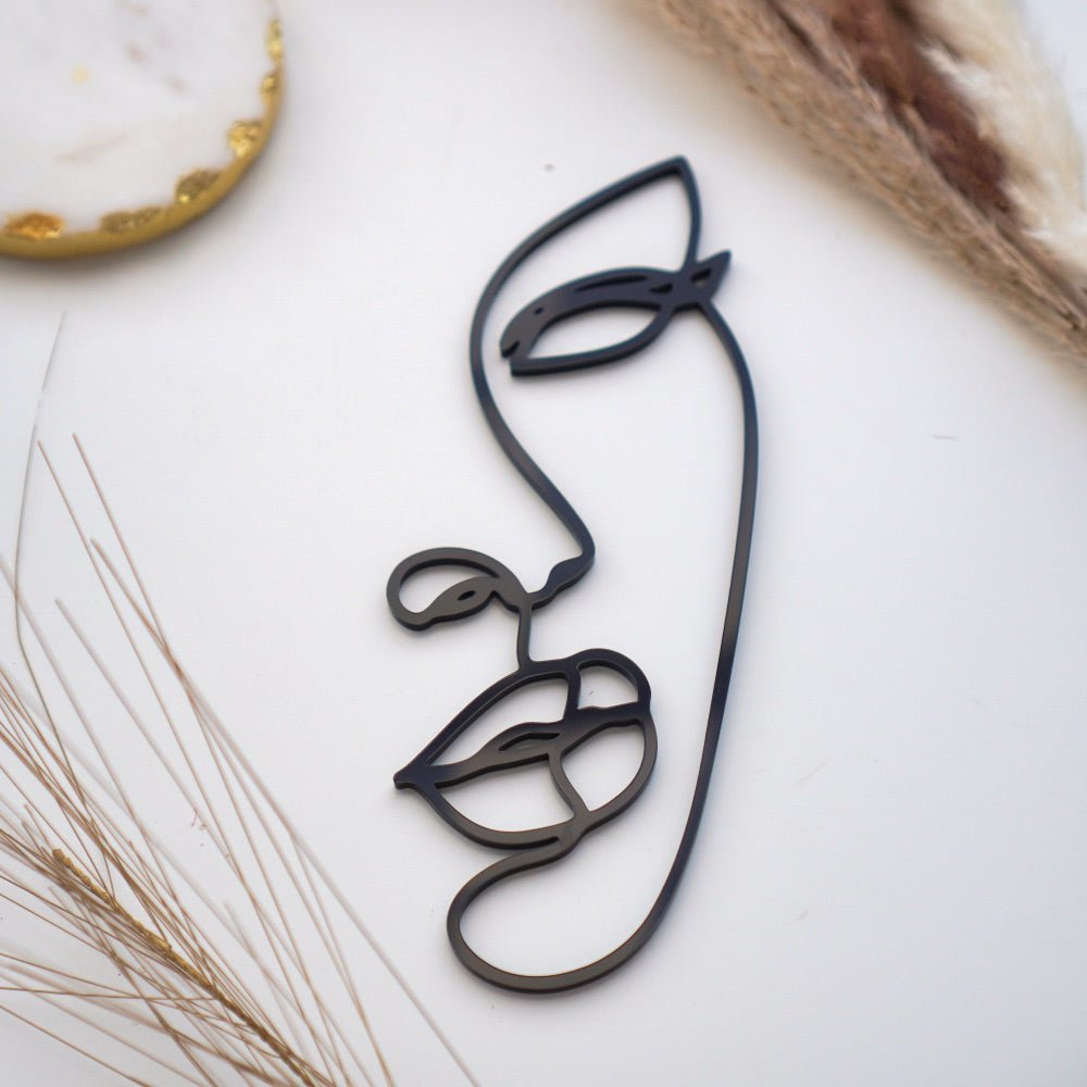 Line Character Topper Lady's Face Line Art Silhouette Cake Topper by Inketch – inketch