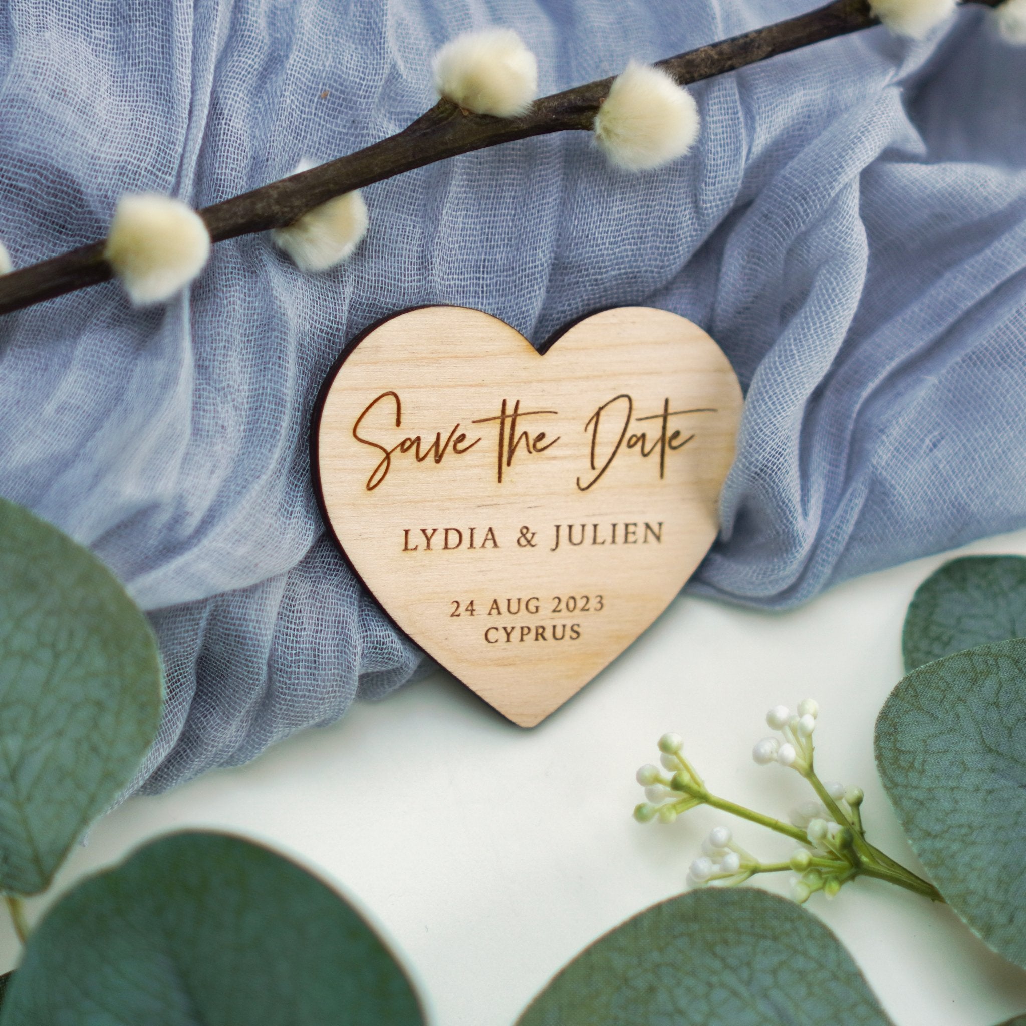 Save The Date Heart Shaped Magnet