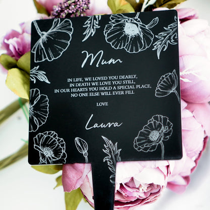 Personalised Flower Grave Decoration