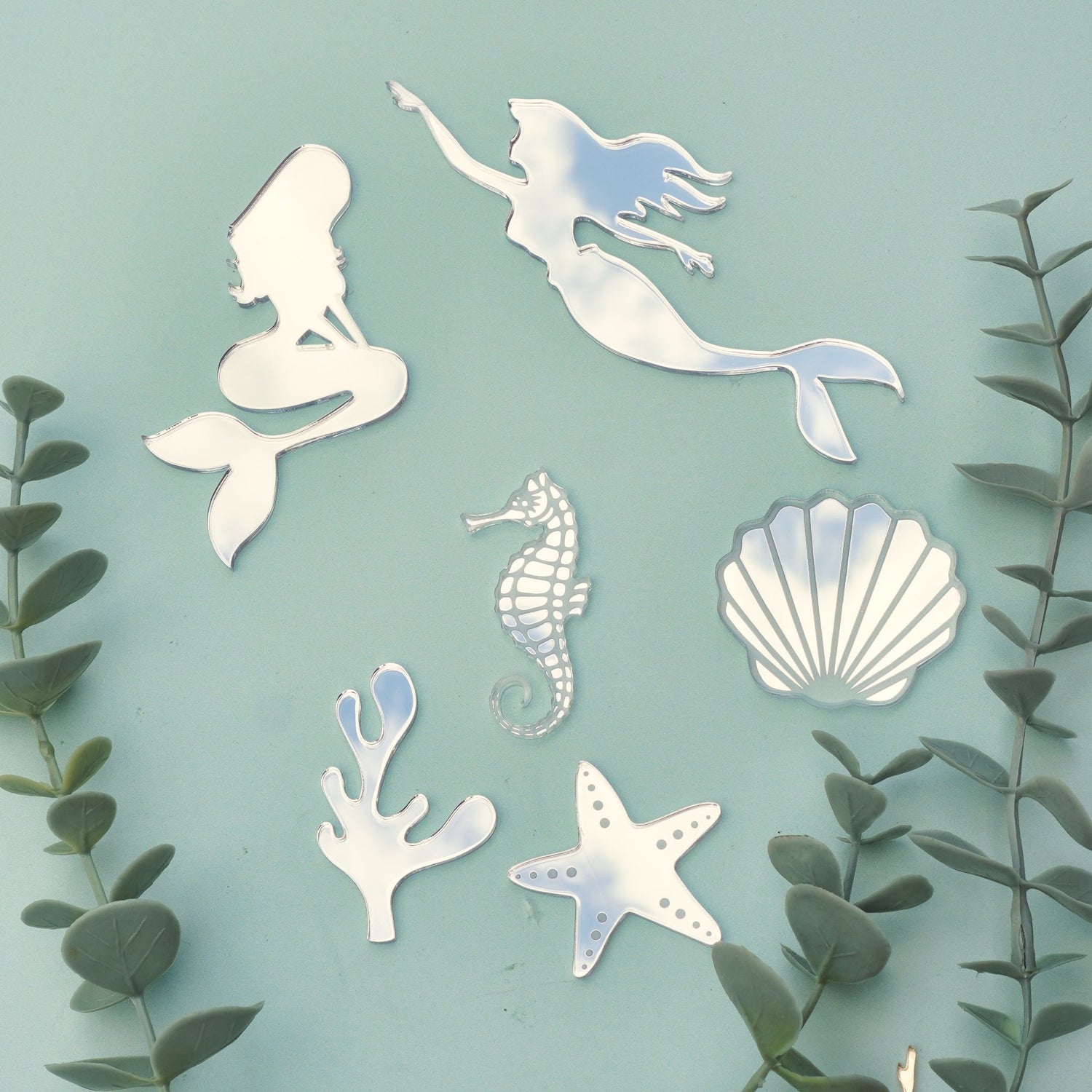 Mermaid Cake Charm Set of 6