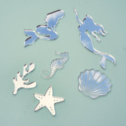 Mermaid Cake Charm Set of 6