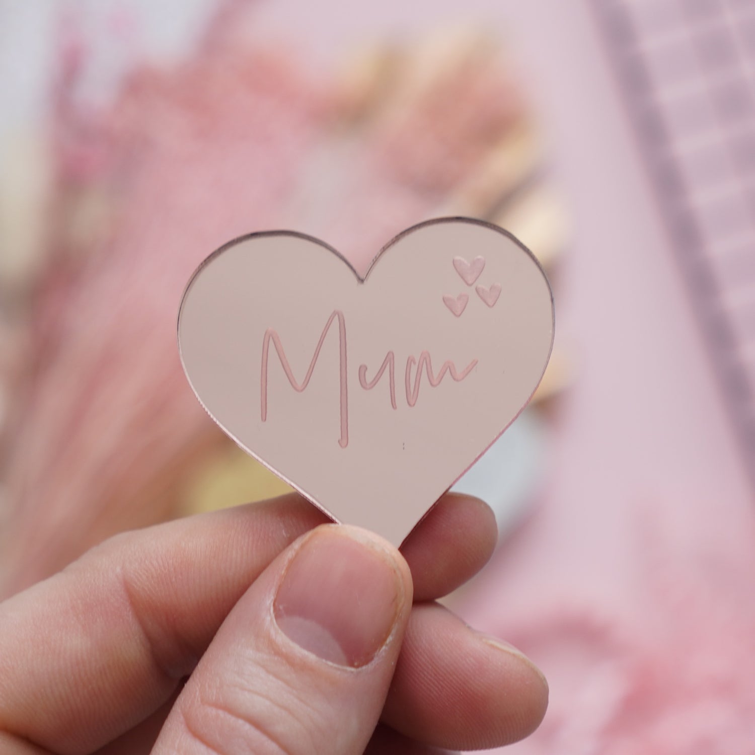 Mothers Day Heart Cupcake decorations