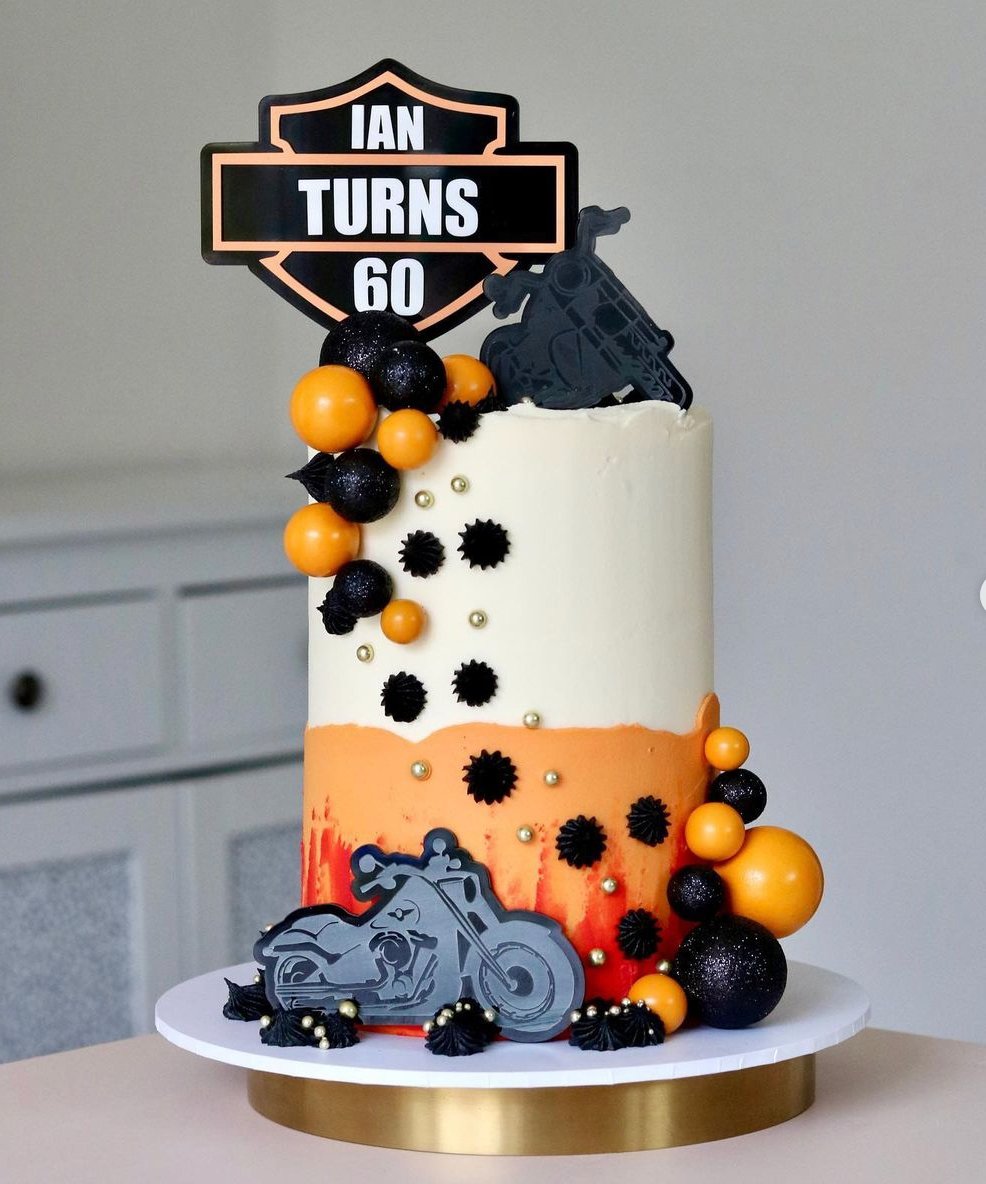 motor bike cake topper