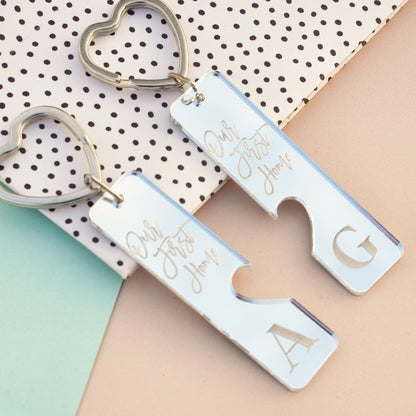 personalised acrylic new home gift for key ring
