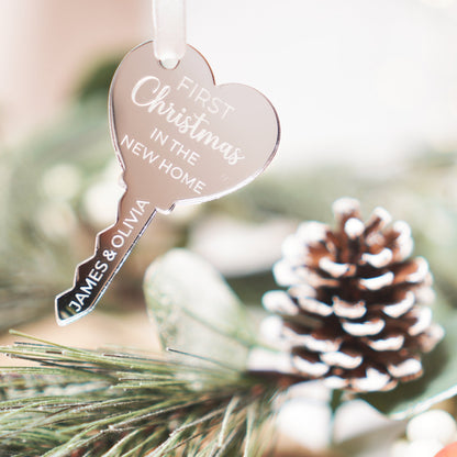 Personalised First Christmas In New Home Bauble