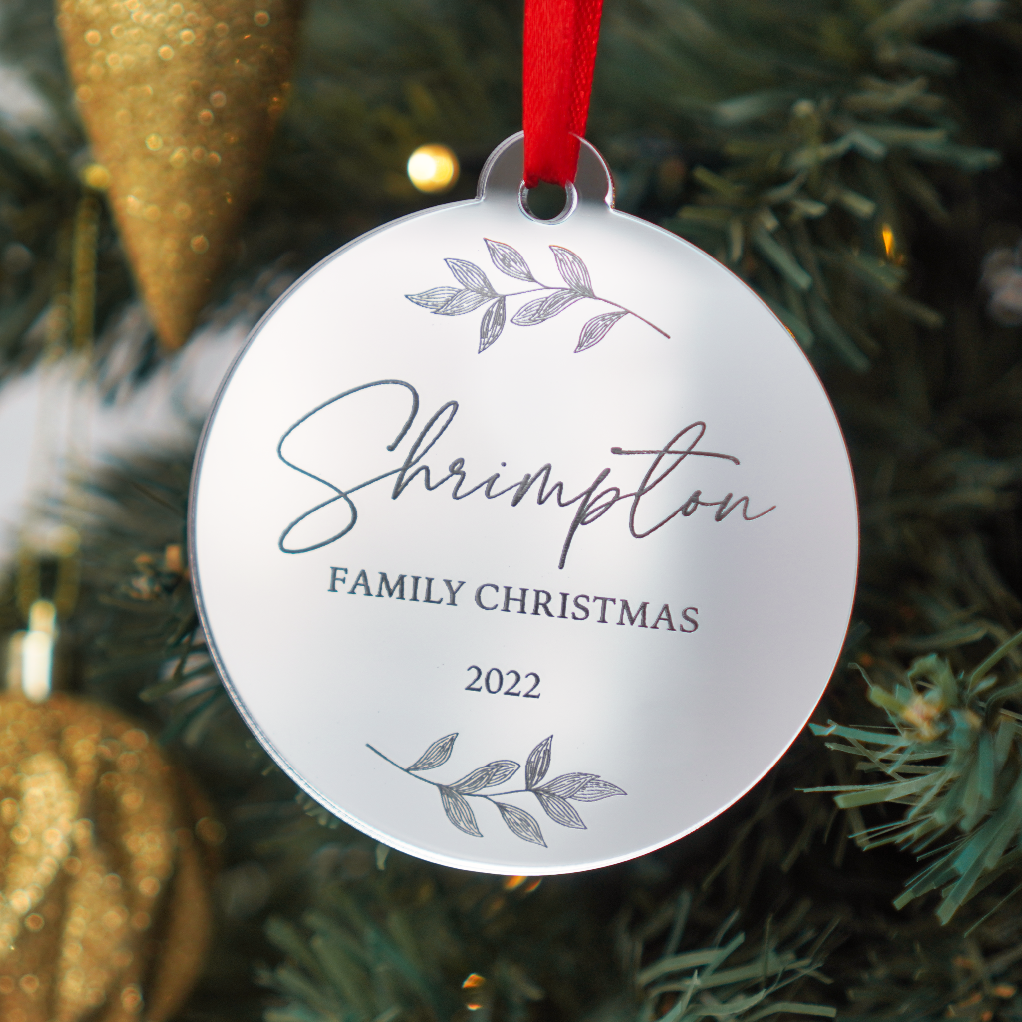 personalised family Christmas bauble ornament gift