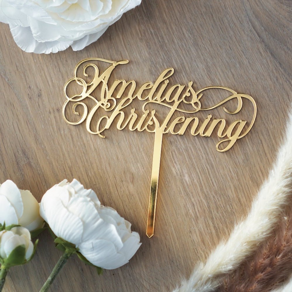 Personalised Christening Cake Topper