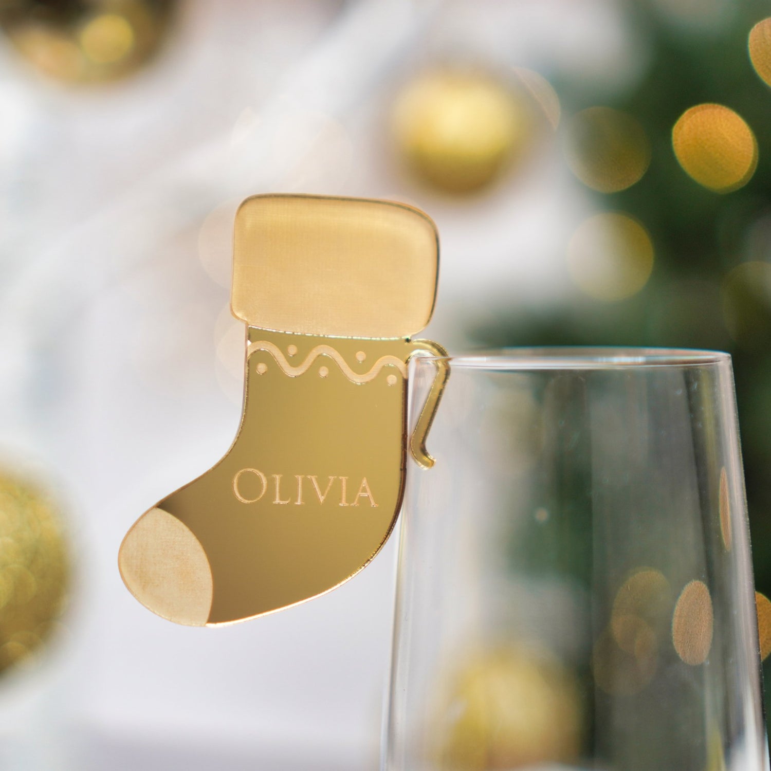 Personalised Christmas drink topper
