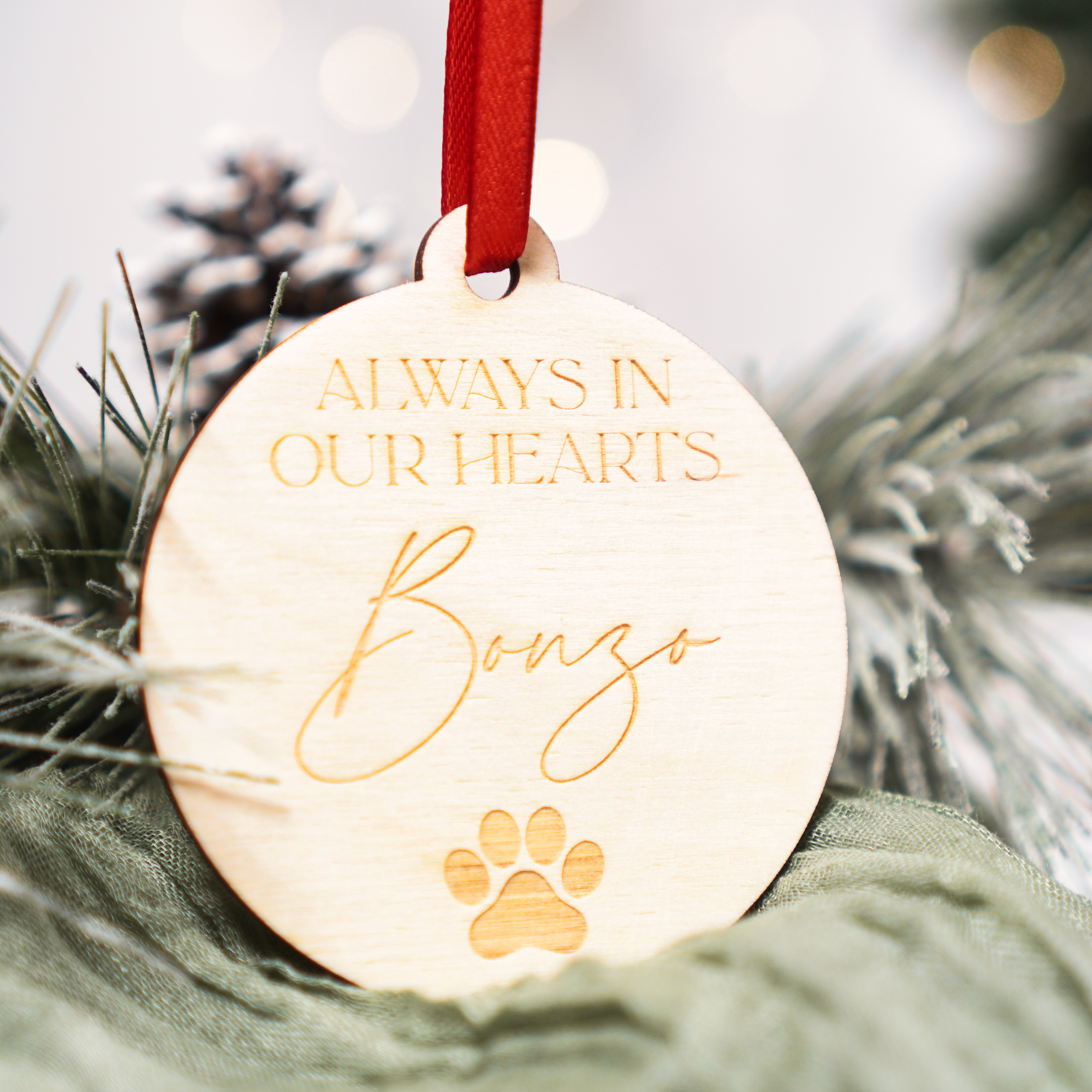 Personalised Engagement Christmas Bauble by Inketch – inketch