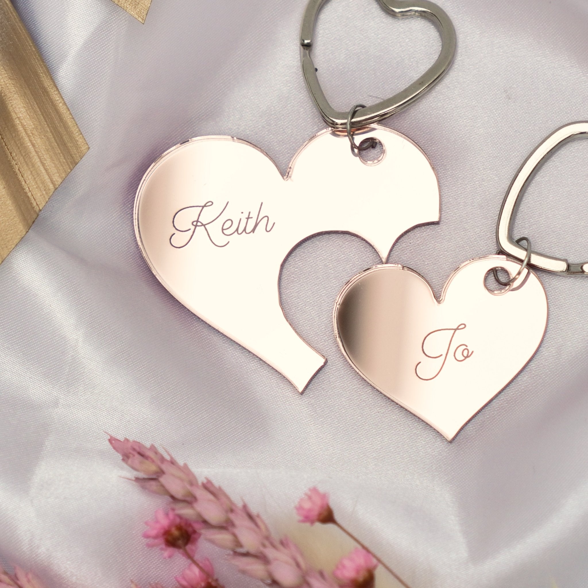 Personalised Couple Name Keyring