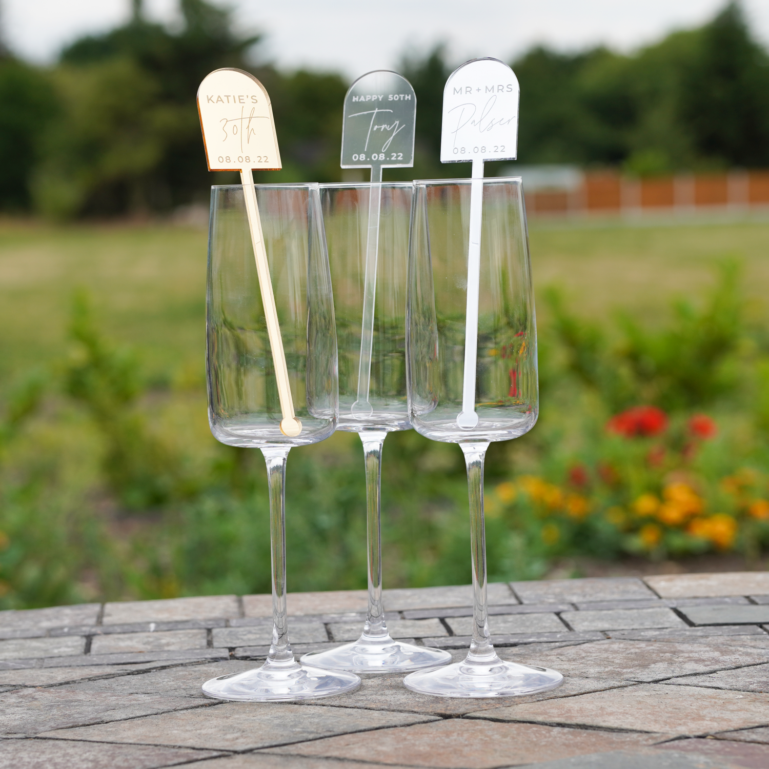 personalised acrylic party drink stirrer decorations 