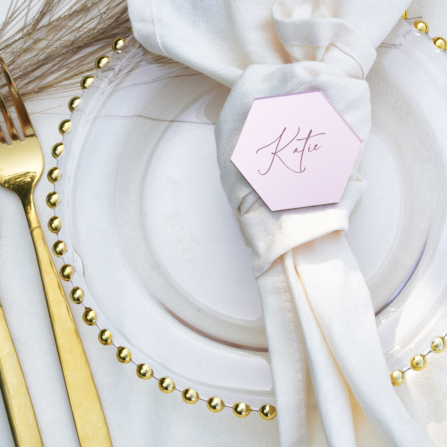 Personalised Wedding Hexagon Name Places