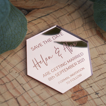 acrylic save the date wedding invitation 
