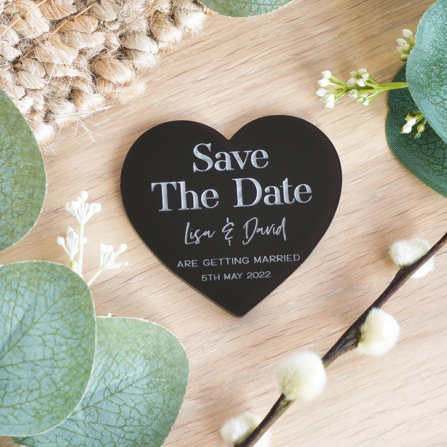 Heart Save The Date Magnet