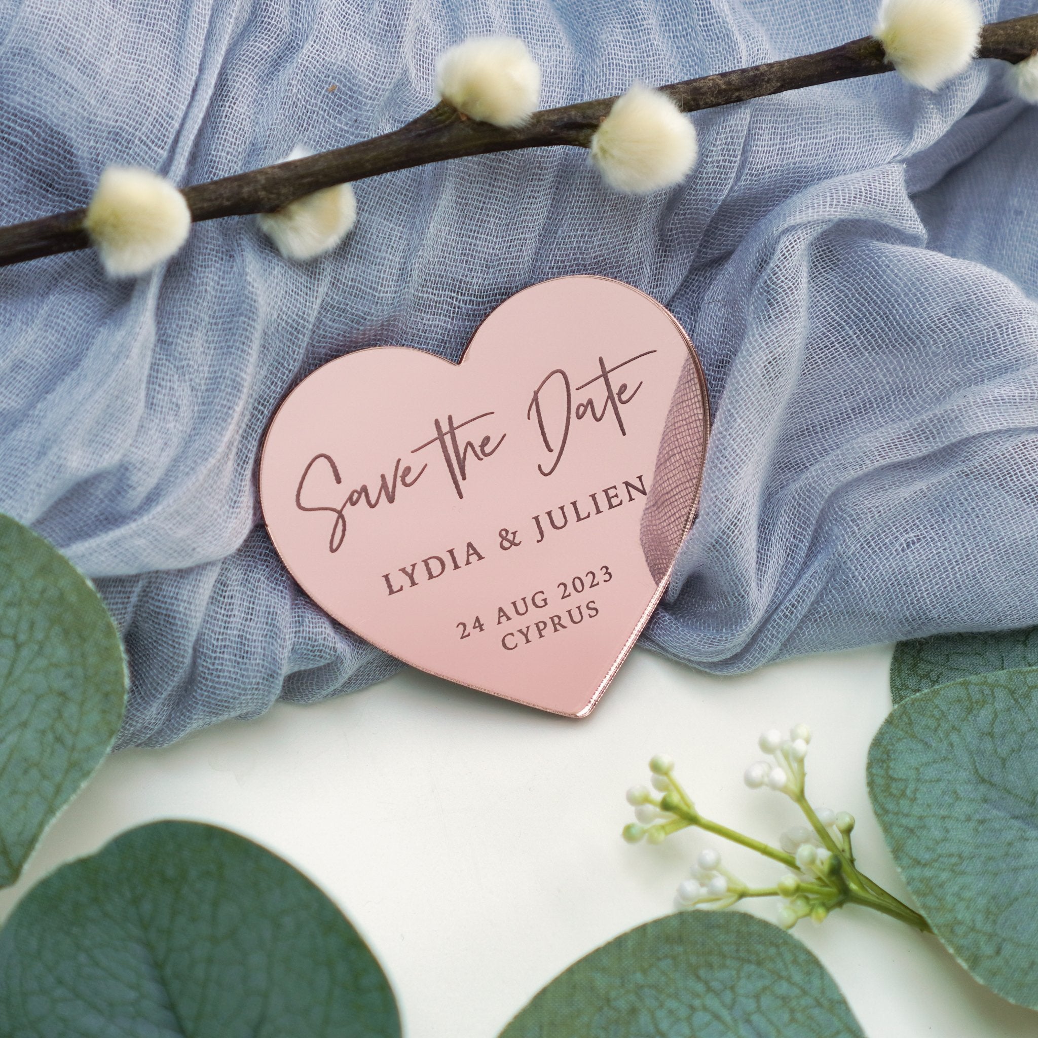 Save The Date Heart Shaped Magnet