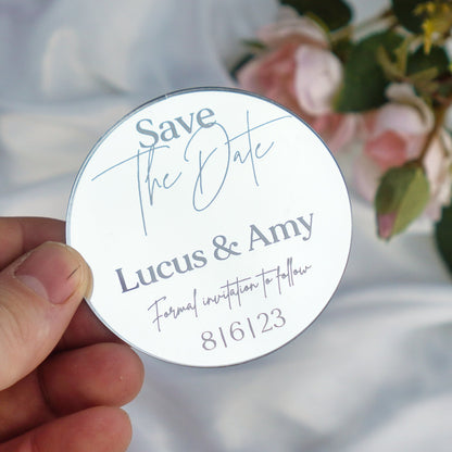 Save The Dates Acrylic Wedding Invitations