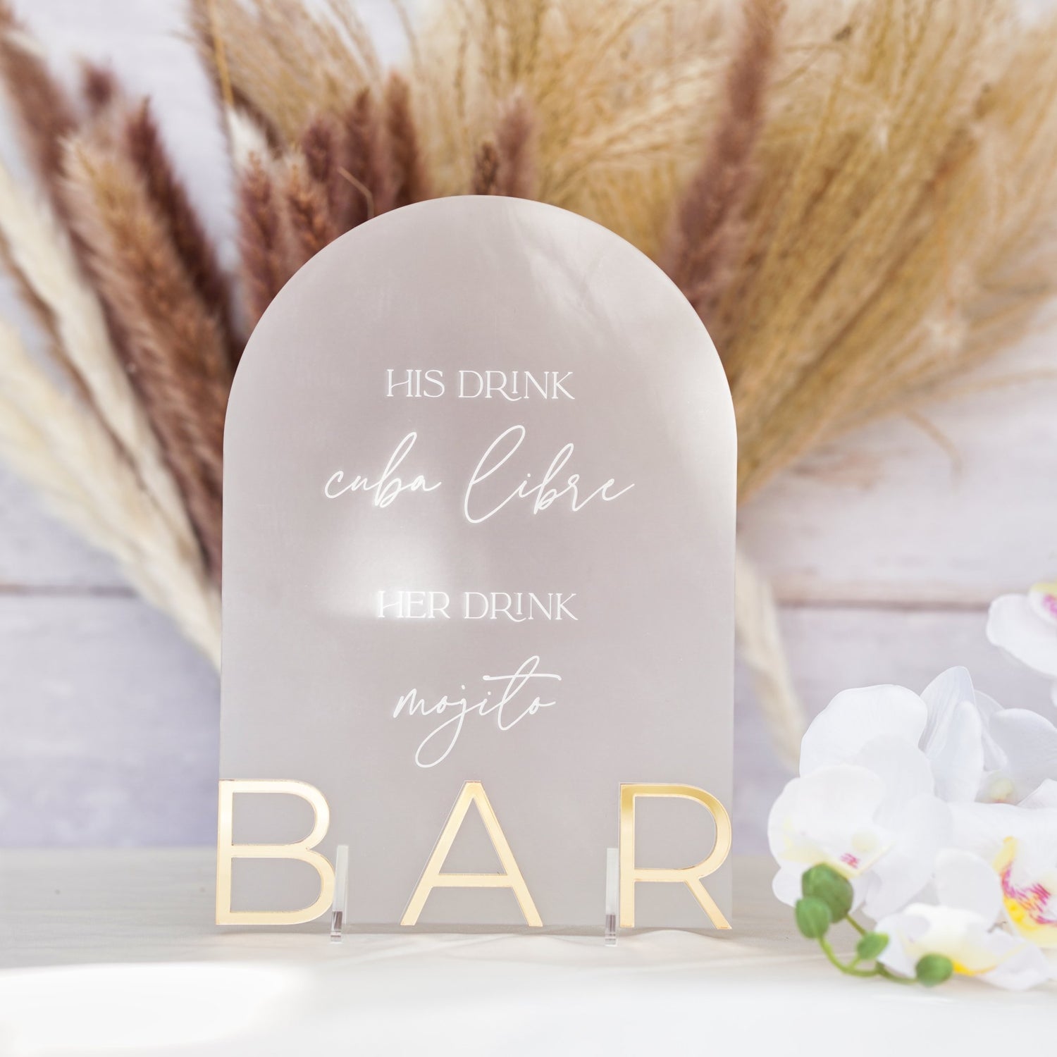 Drink menu sign