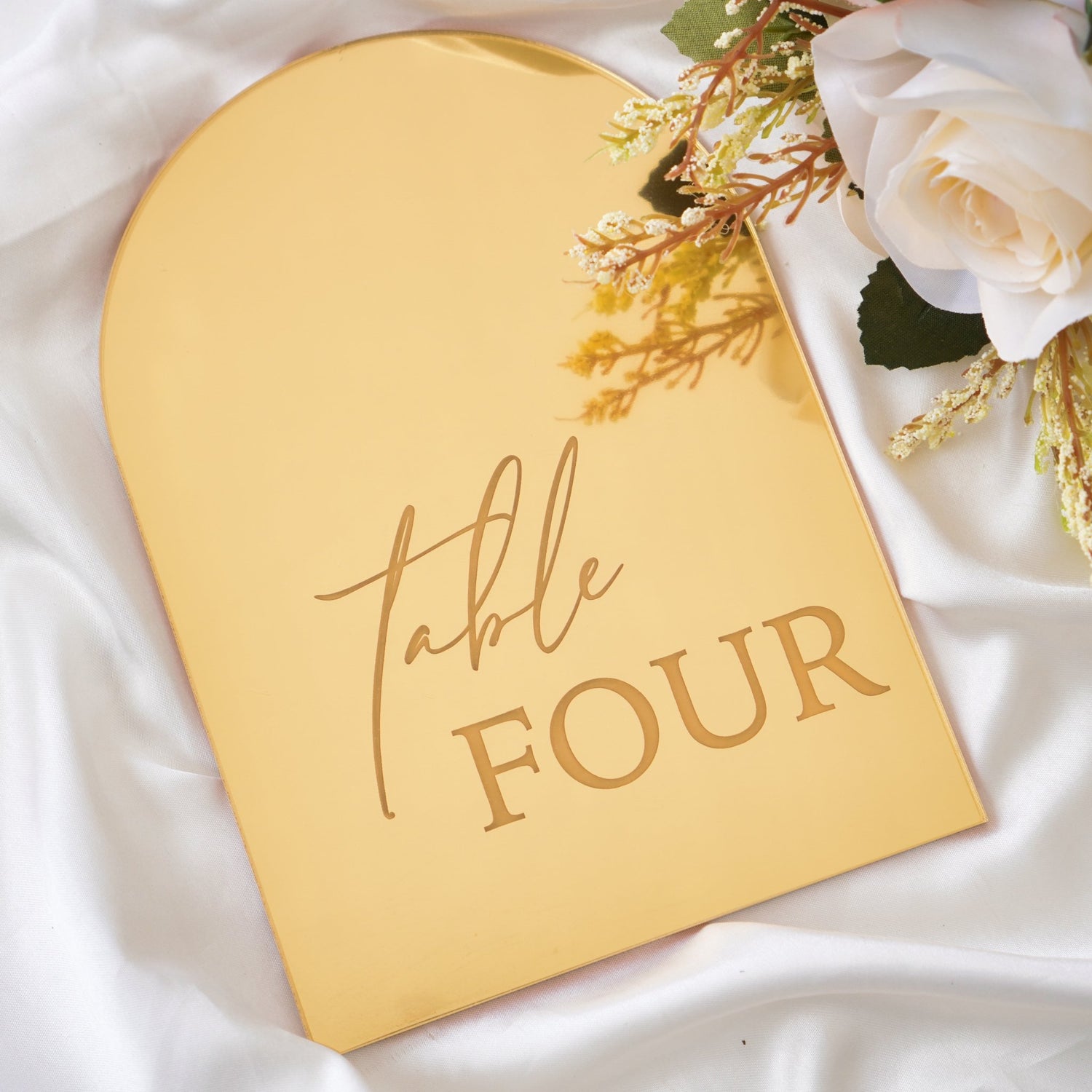 Arch Wedding Table Numbers With Stand by Inketch – inketch